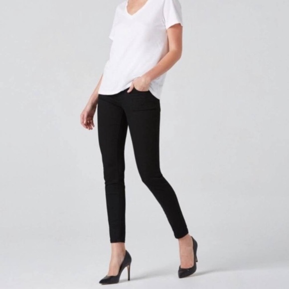 DSTLD Mid Rise Skinny Jeans in Black Denim Powerstretch Size 32x30 NWOT - Picture 1 of 9